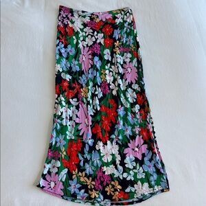 Old Navy Floral Midi Skirt Small